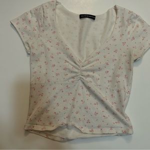 Brandy Melville Pink & White Top